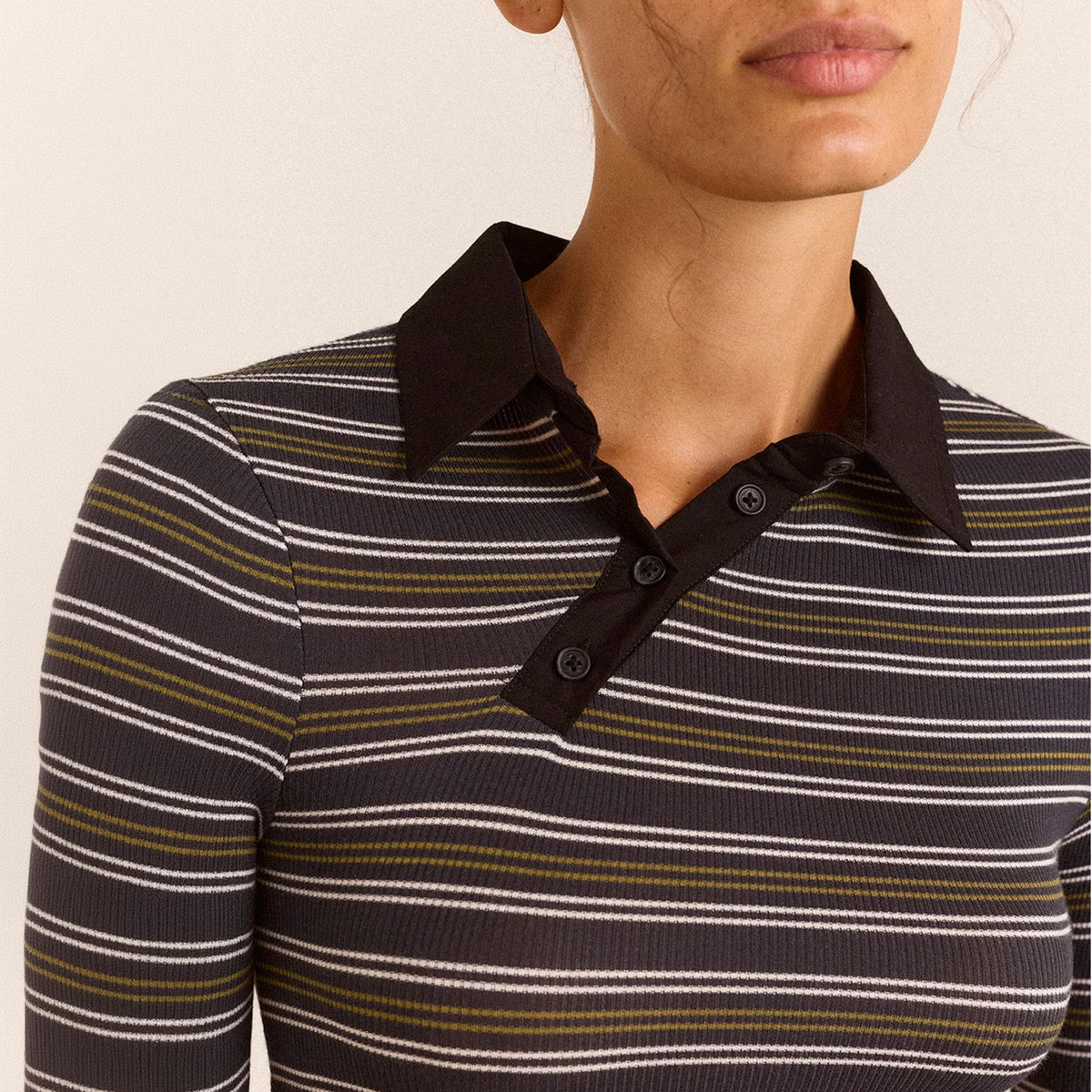 Damson Madder Peyton L/S Polo Multi