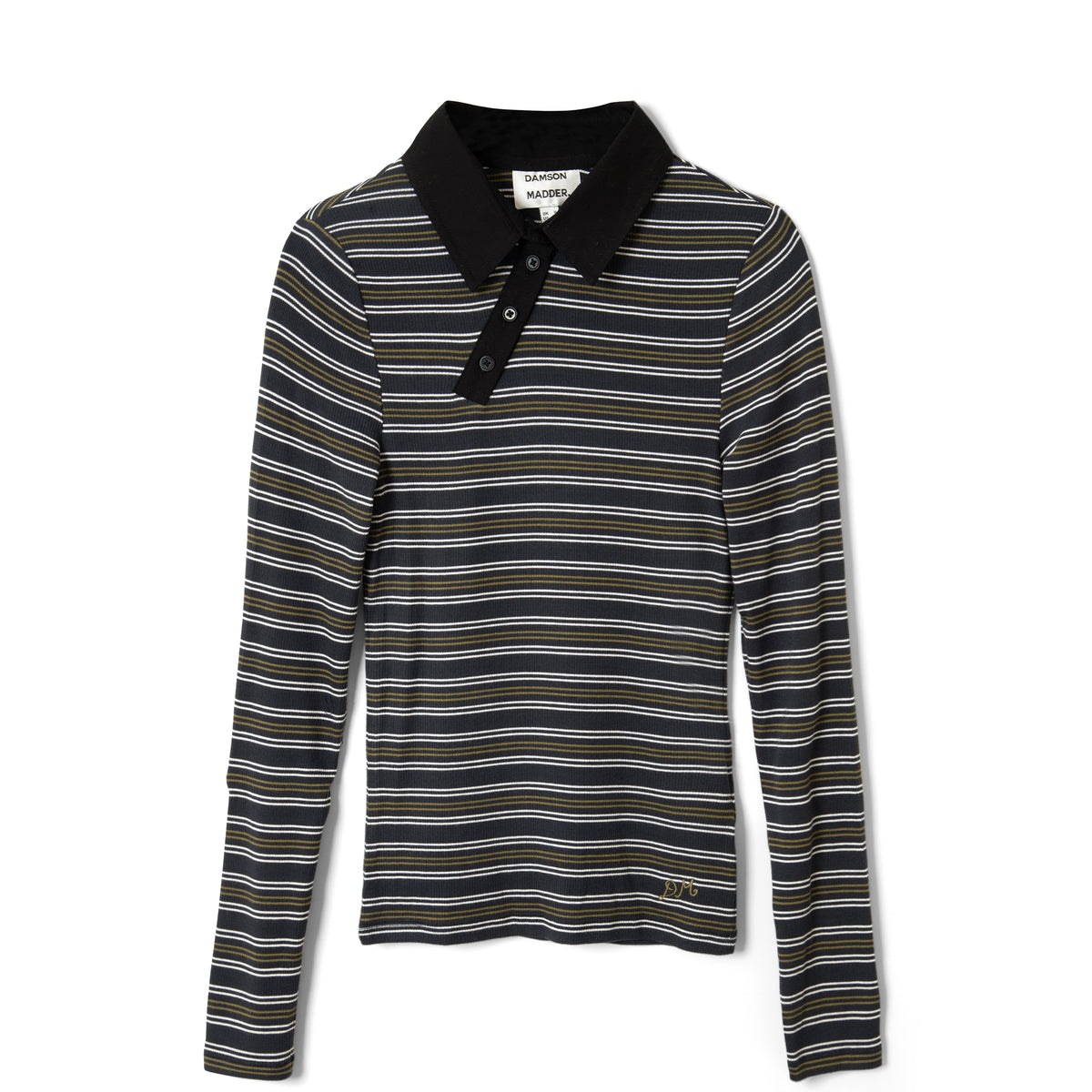 Damson Madder Peyton L/S Polo Multi