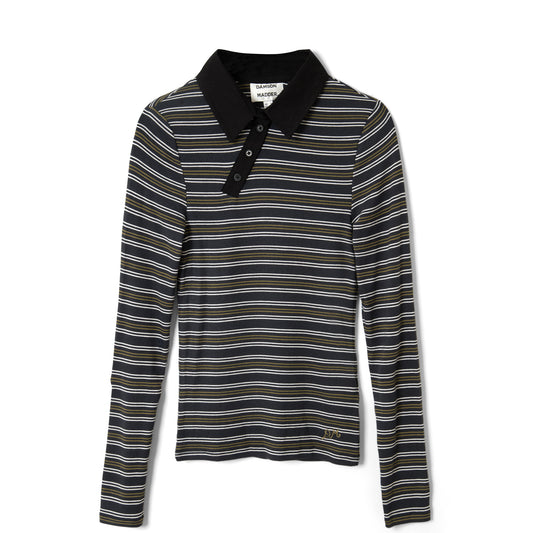 Damson Madder Peyton L/S Polo Multi