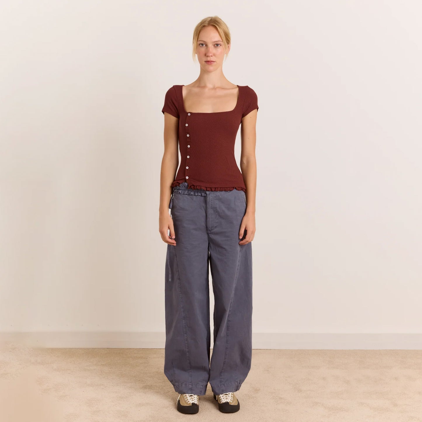 Damson Madder Posie S/S Top Burg Red