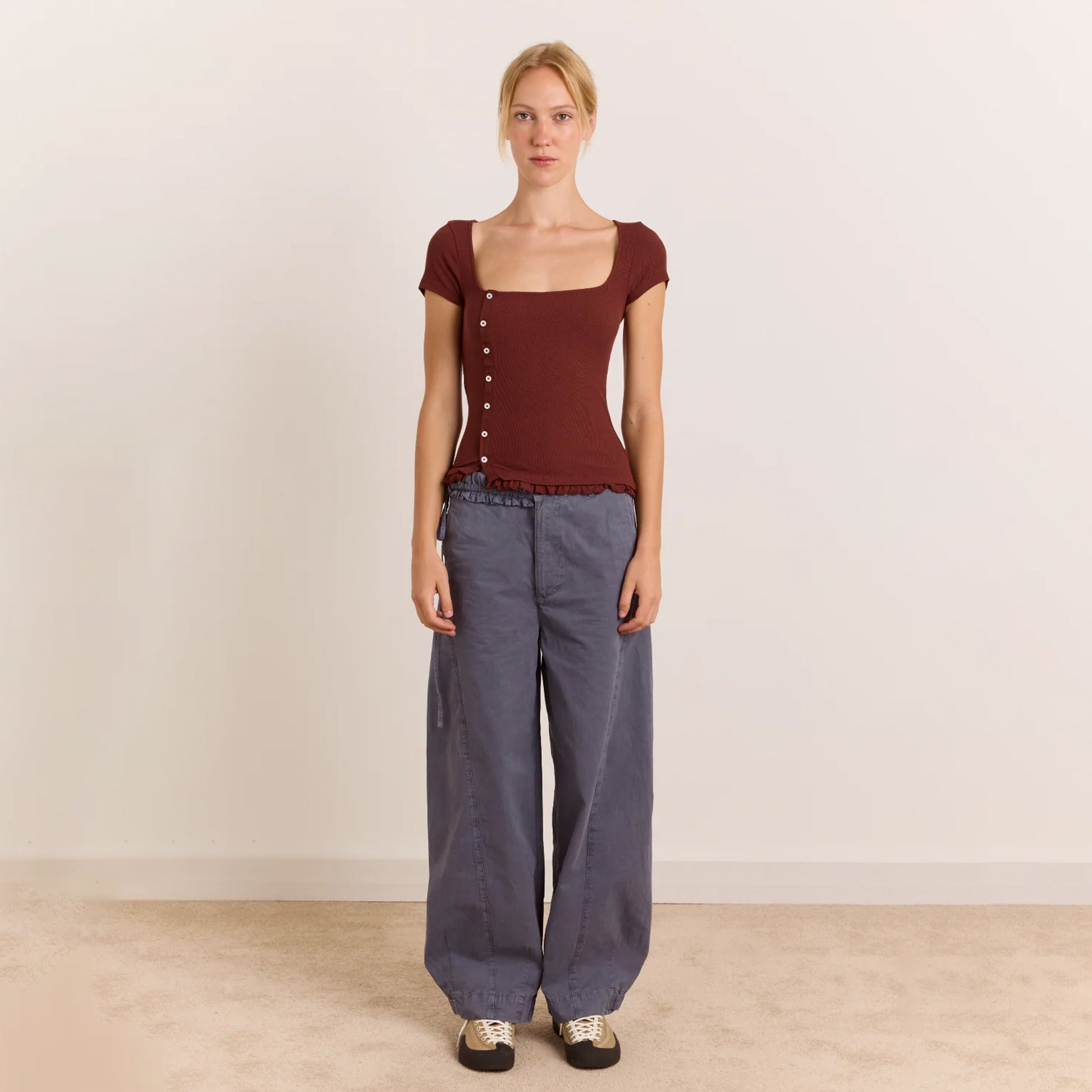 Damson Madder Posie S/S Top Burg Red