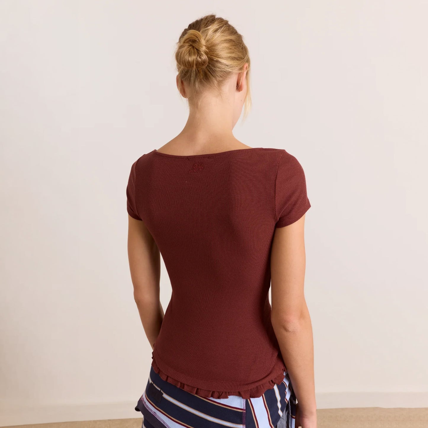 Damson Madder Posie S/S Top Burg Red