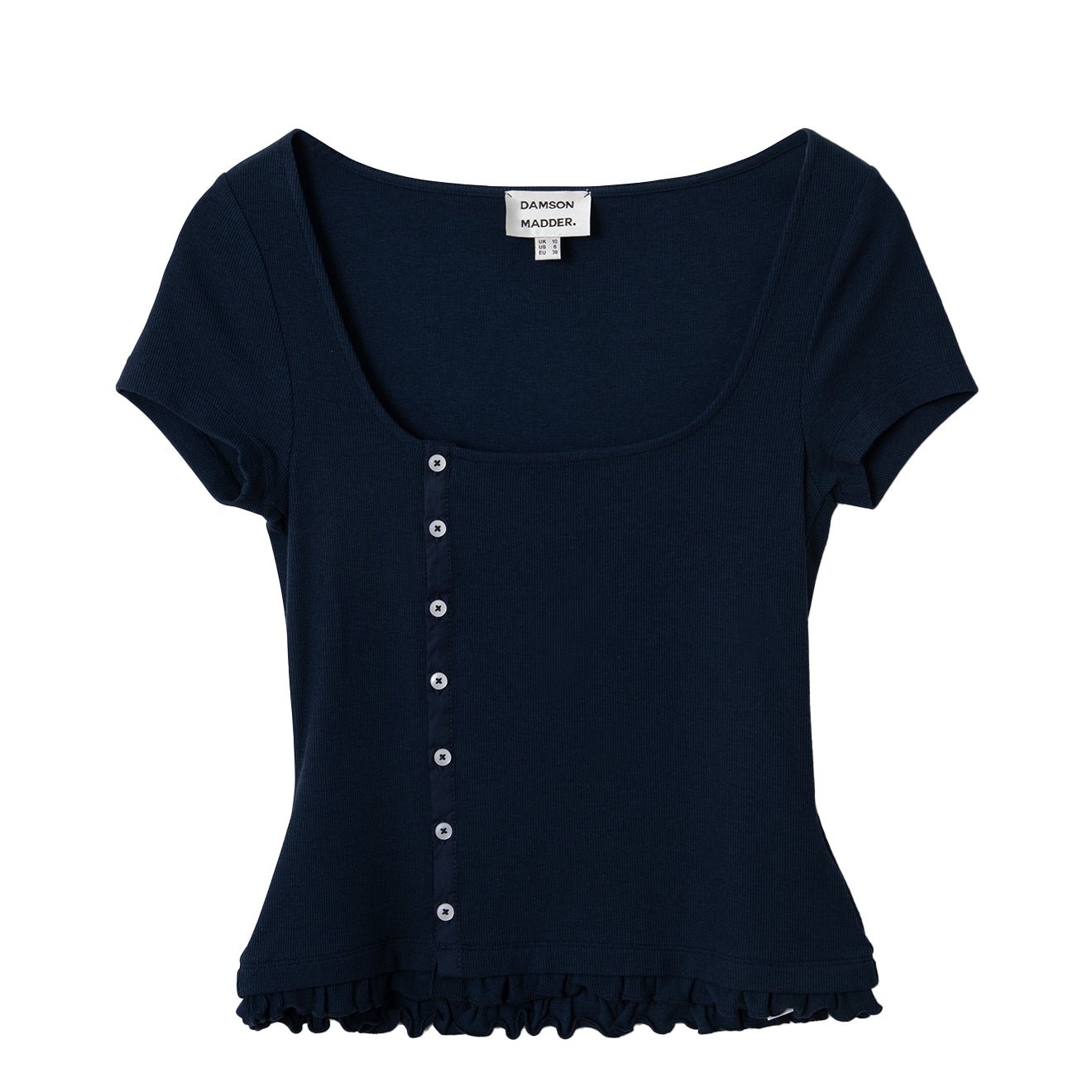Damson Madder Posie Short Sleeve Top Navy