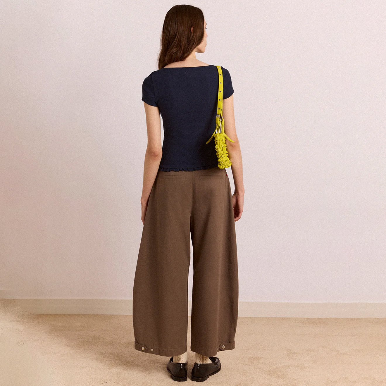 Damson Madder Posie Short Sleeve Top Navy