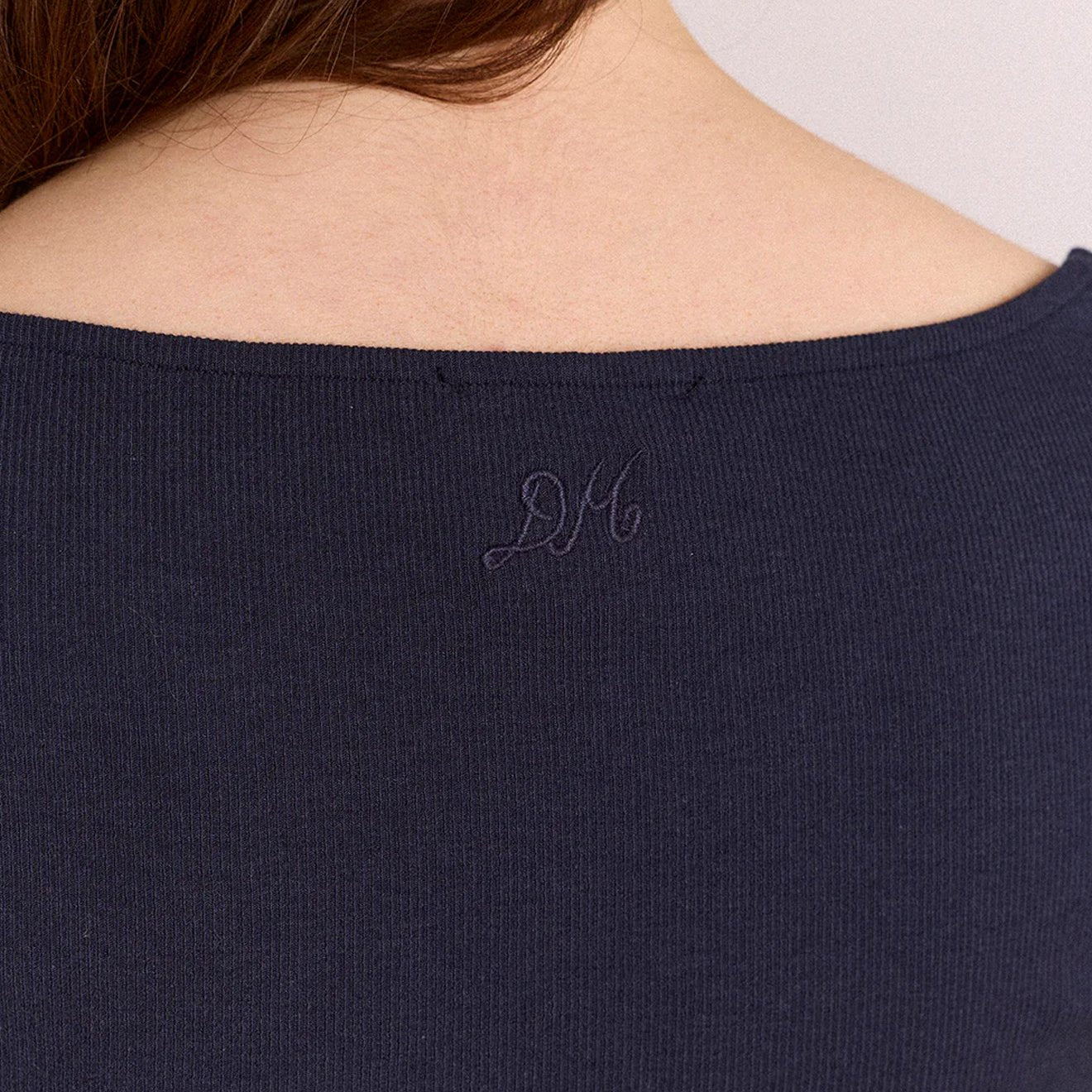 Damson Madder Posie Short Sleeve Top Navy