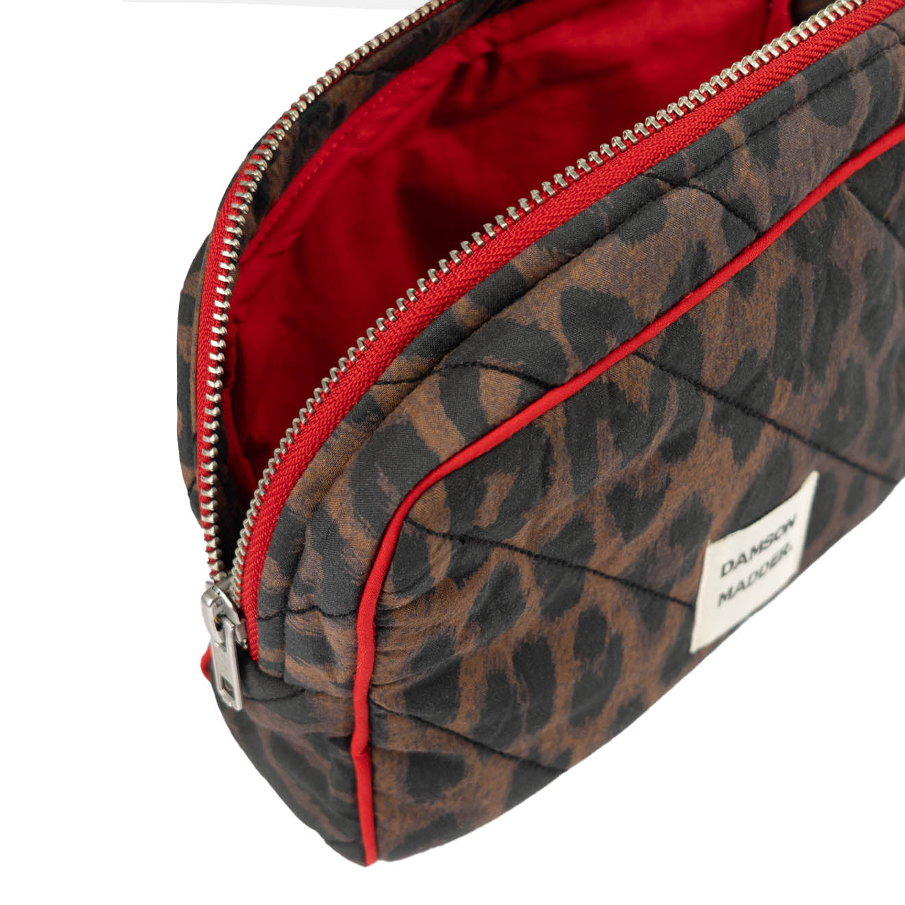 Damson Madder Quitled Make Up Bag Dark Leopard - pam pam 