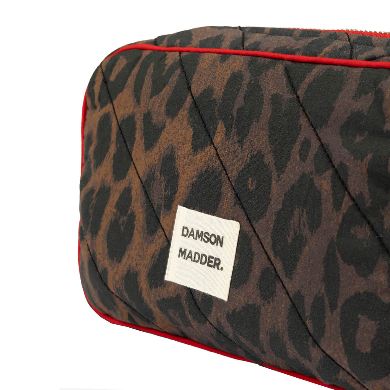 Damson Madder Quitled Make Up Bag Dark Leopard - pam pam 
