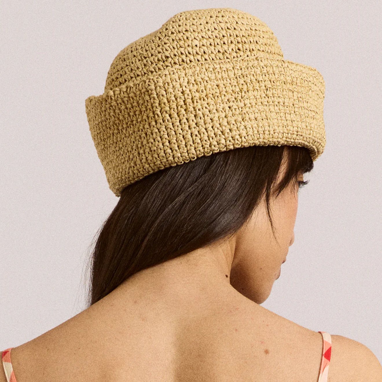 Damson Madder Raffia Sailor Hat Natural