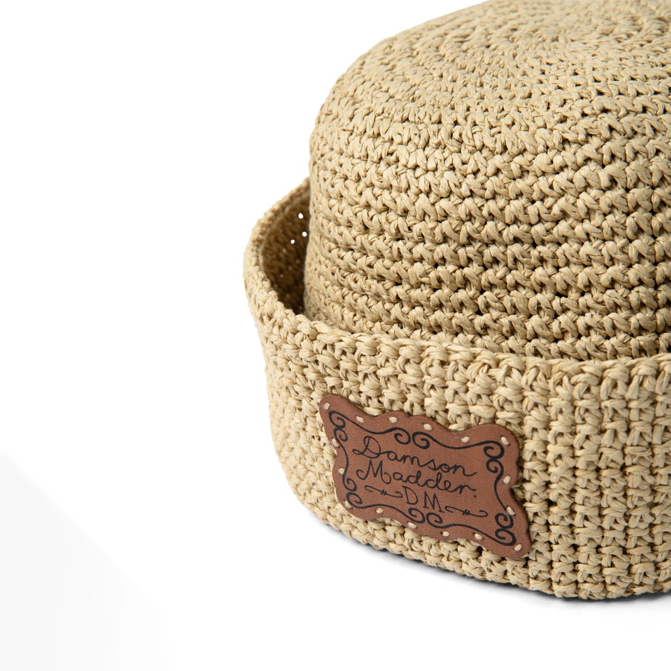 Damson Madder Raffia Sailor Hat Natural