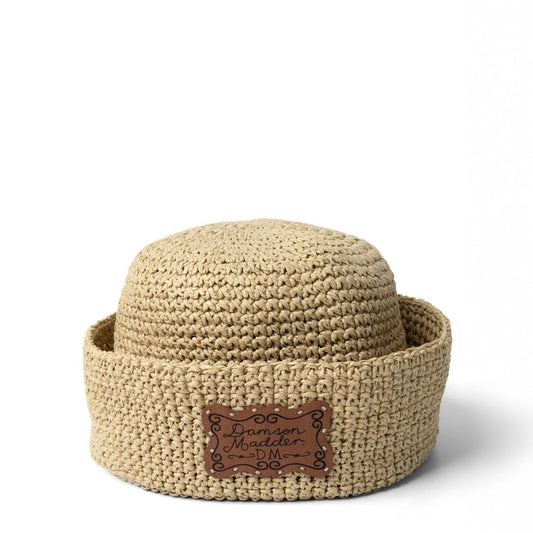 Damson Madder Raffia Sailor Hat Natural