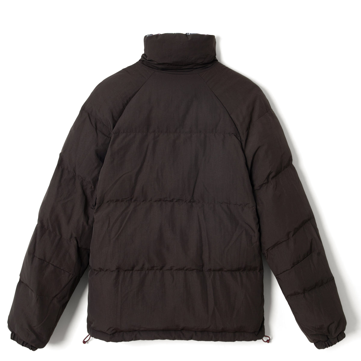 Damson Madder Reversible Opal Puffer Coat Check Plum