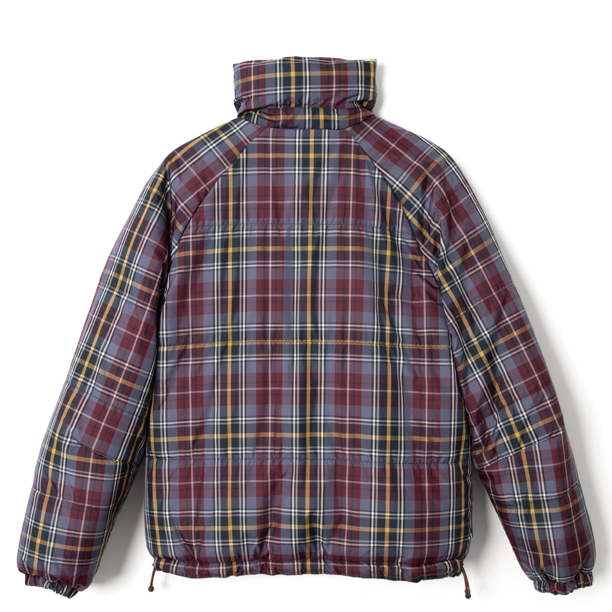 Damson Madder Reversible Opal Puffer Coat Check Plum