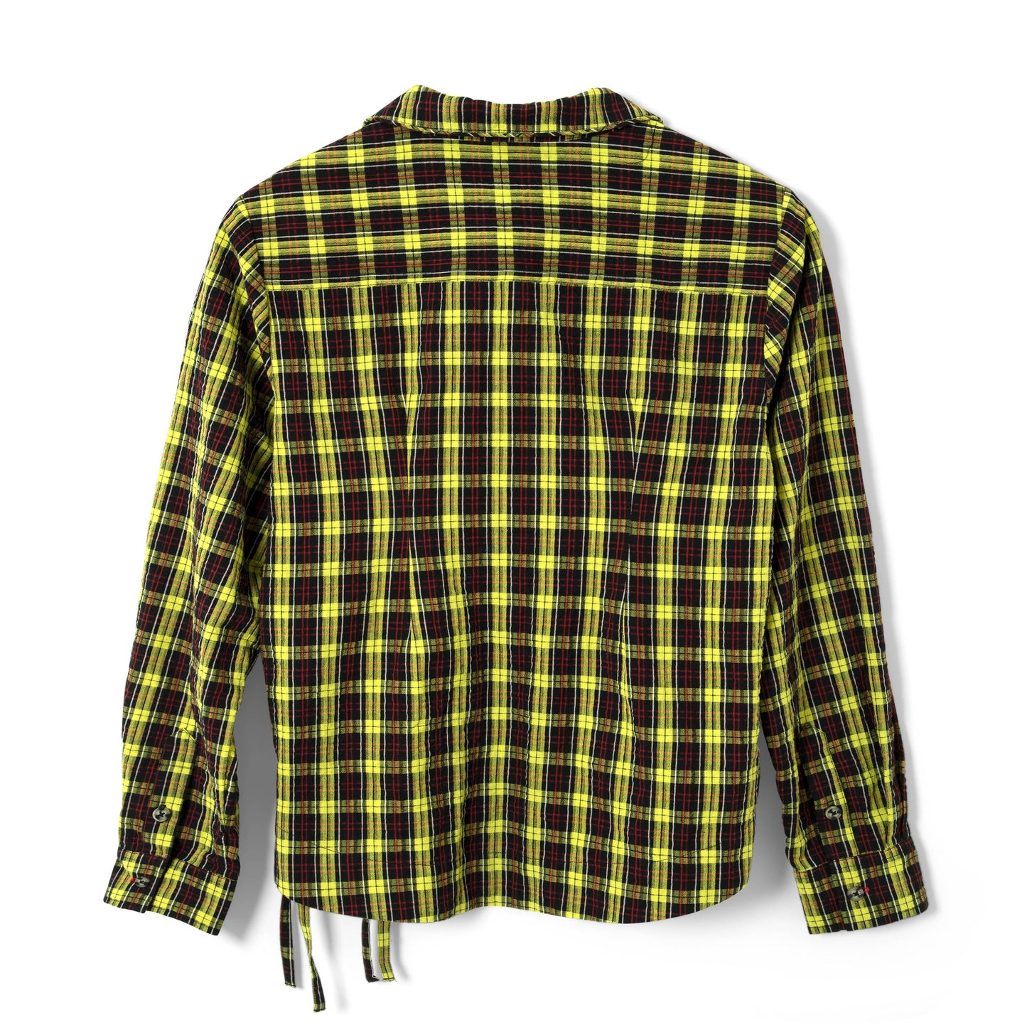 Damson Madder Robyn Shirt With Removable Tie Yellow Check - pam pam 