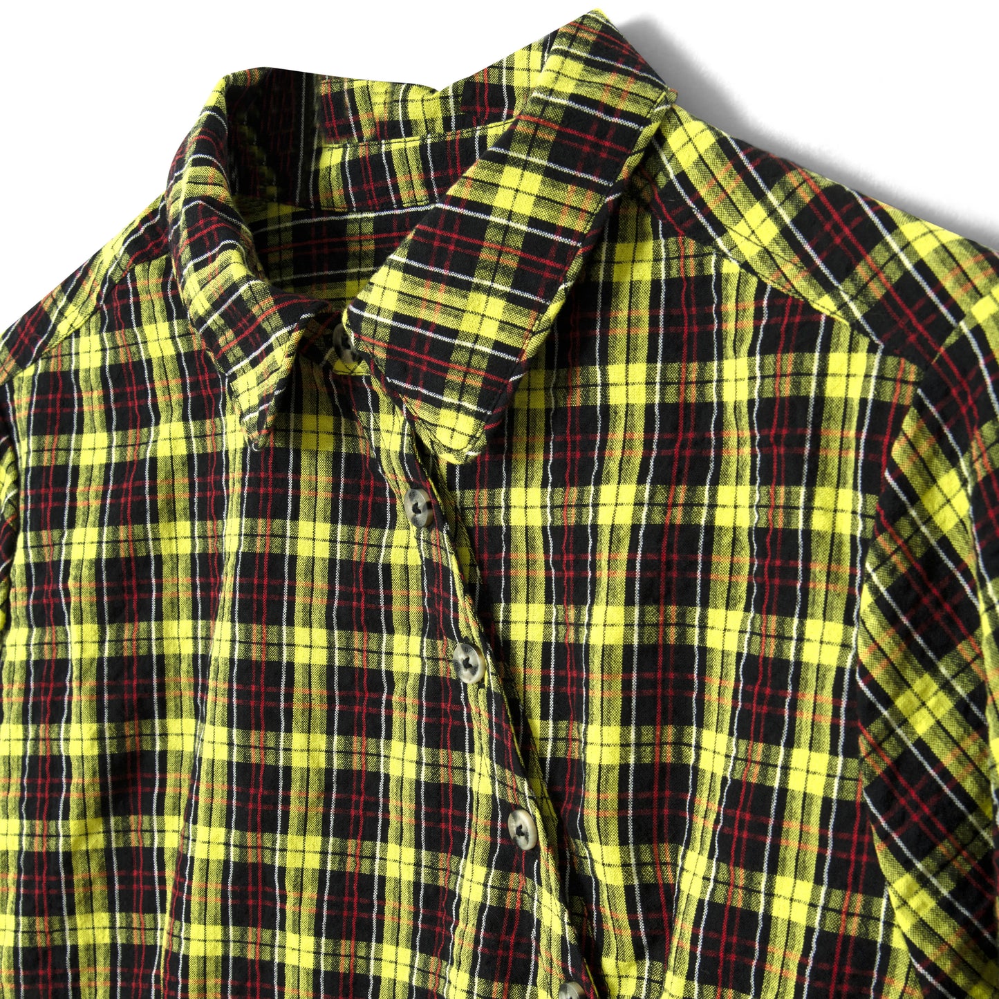 Damson Madder Robyn Shirt With Removable Tie Yellow Check - pam pam 