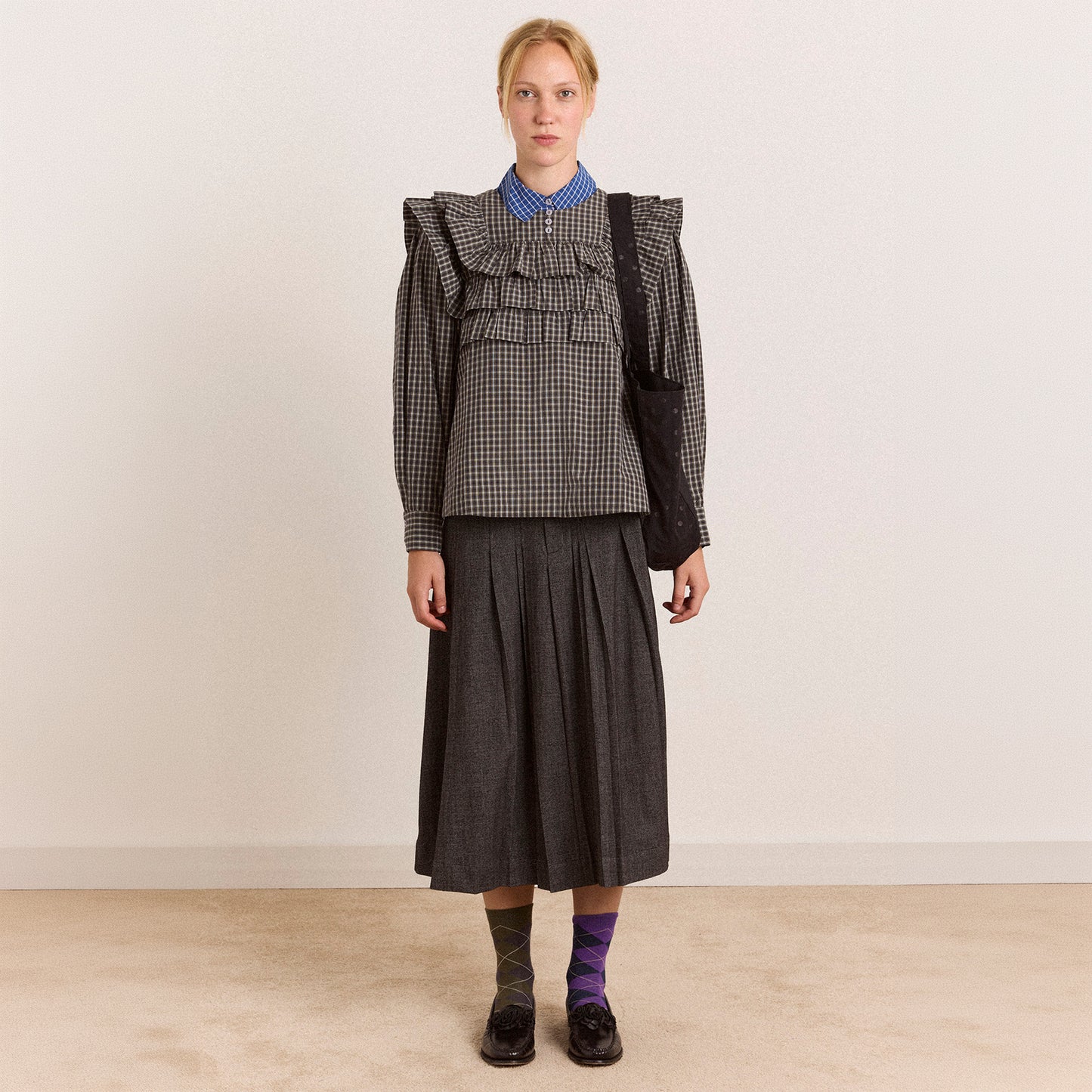 Damson Madder Shay Blouse Mini Check Multi