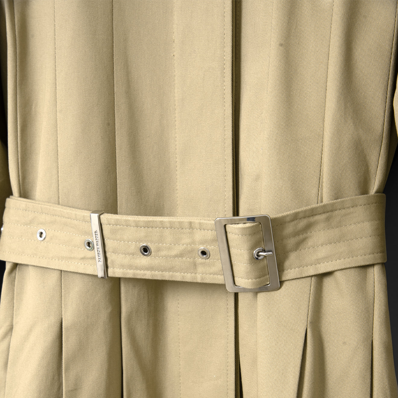 Damson Madder Sofia Pleated Trench Light Stone