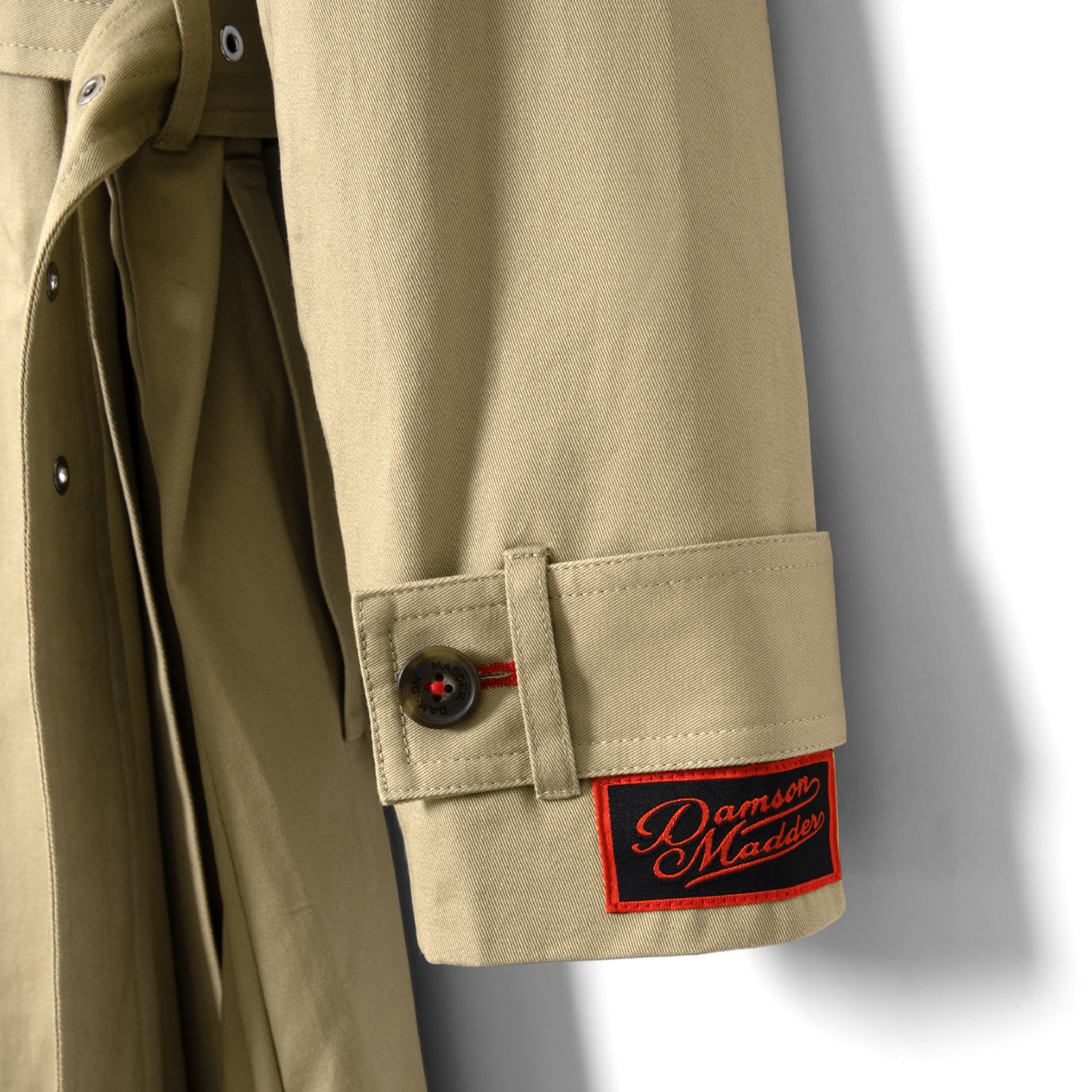 Damson Madder Sofia Pleated Trench Light Stone