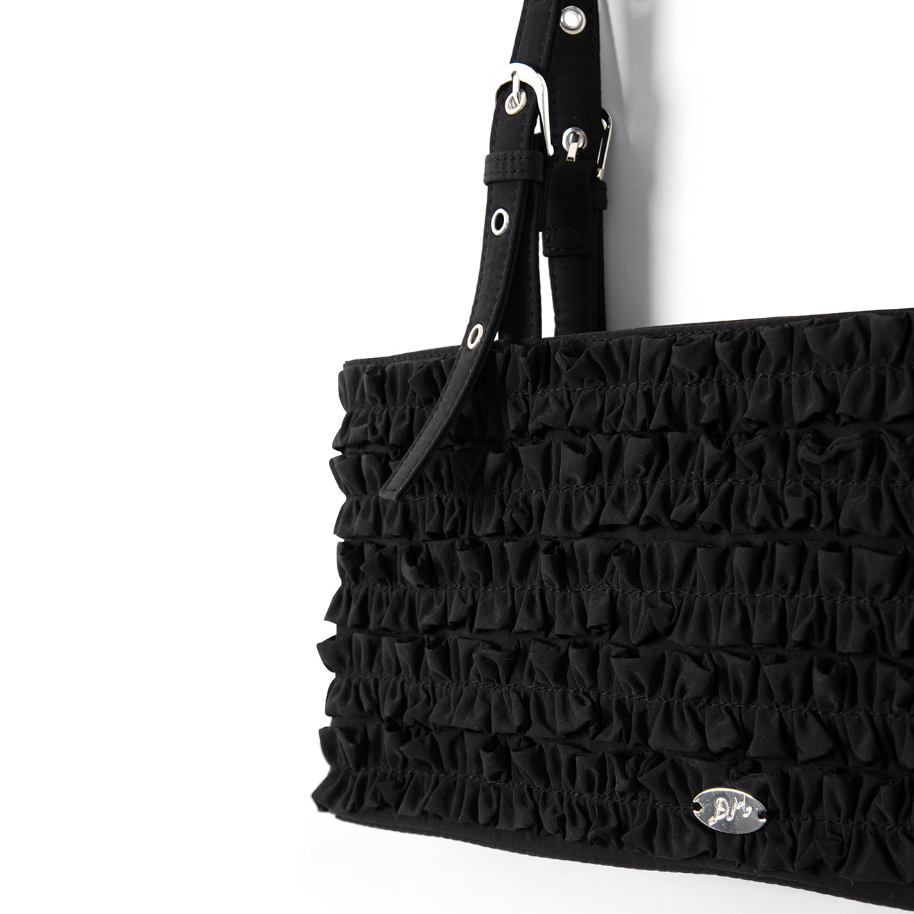 Damson Madder Sophia Ruffle Bag Black