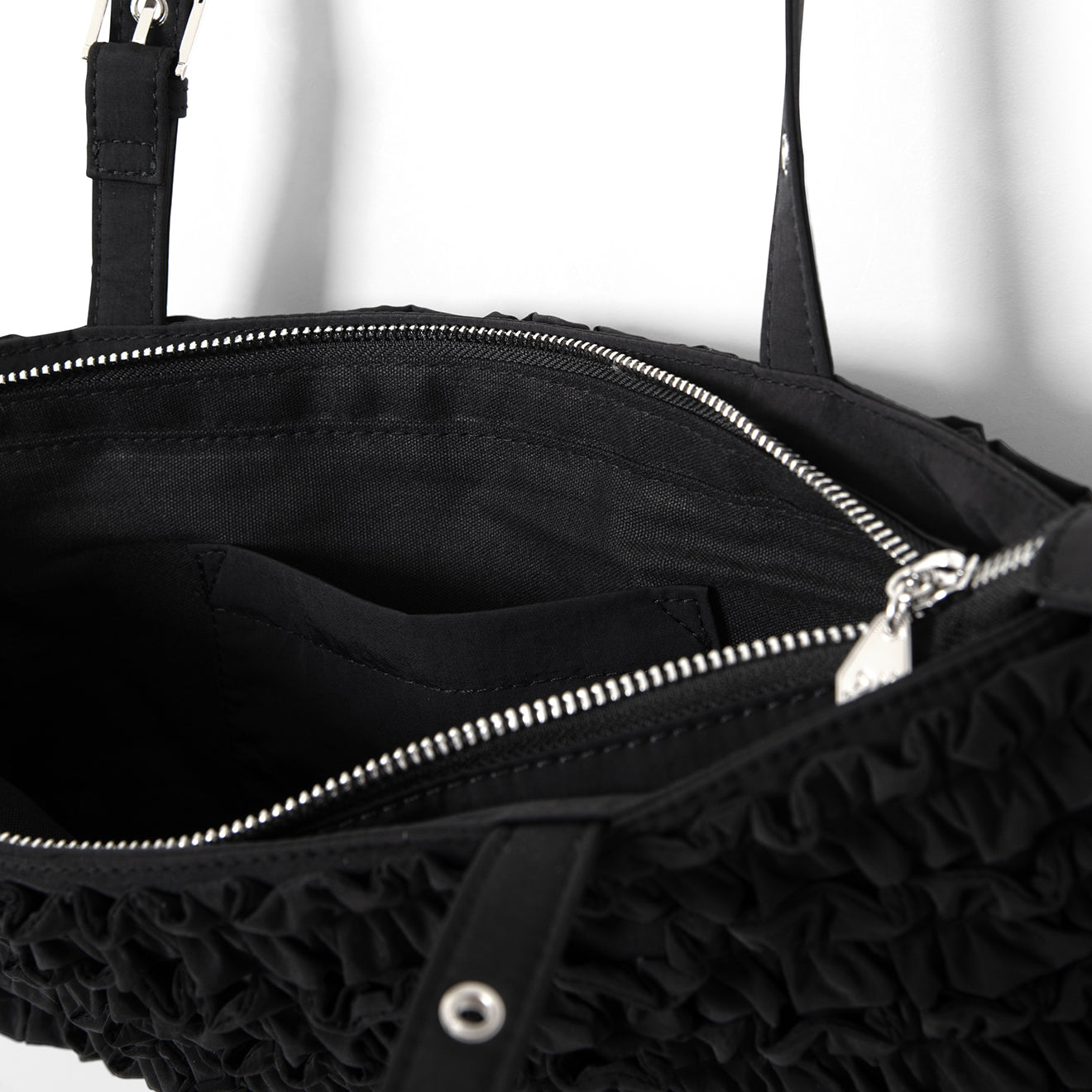 Damson Madder Sophia Ruffle Bag Black