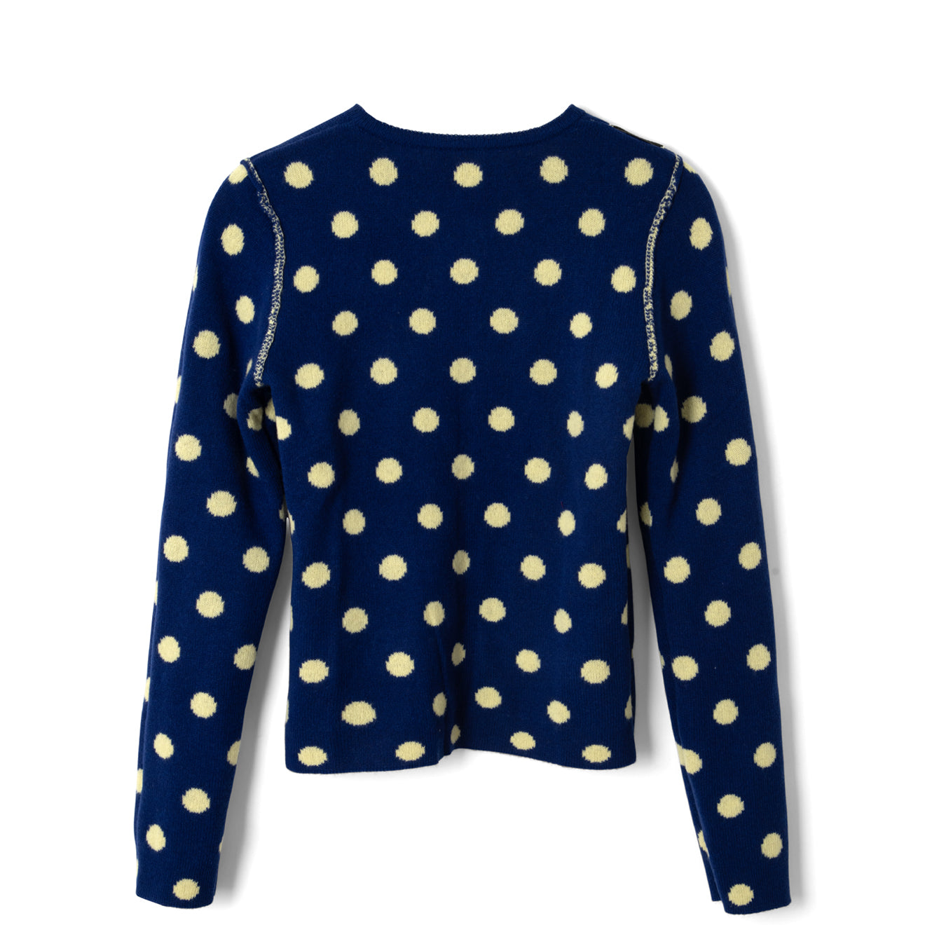 Damson Madder Tabitha Reversible Cardigan Navy / Butter Spot