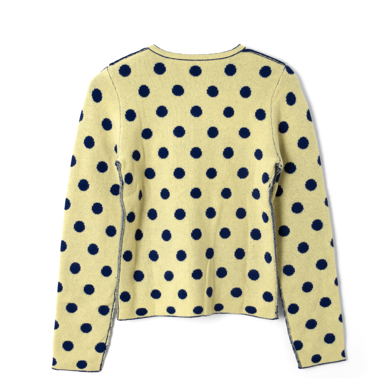 Damson Madder Tabitha Reversible Cardigan Navy / Butter Spot