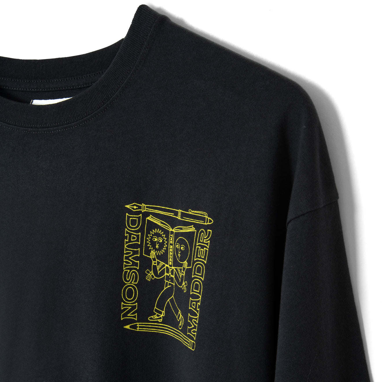 Damson Madder The Reader L/S Tee Charcoal