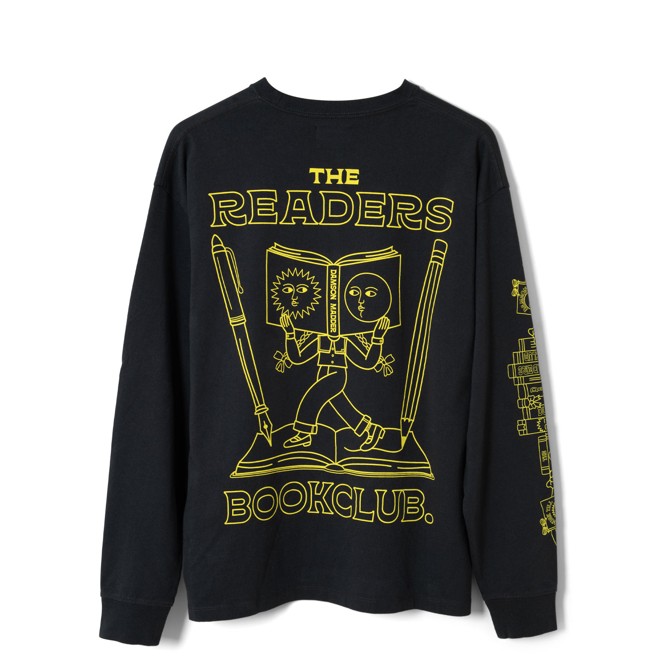 Damson Madder The Reader L/S Tee Charcoal