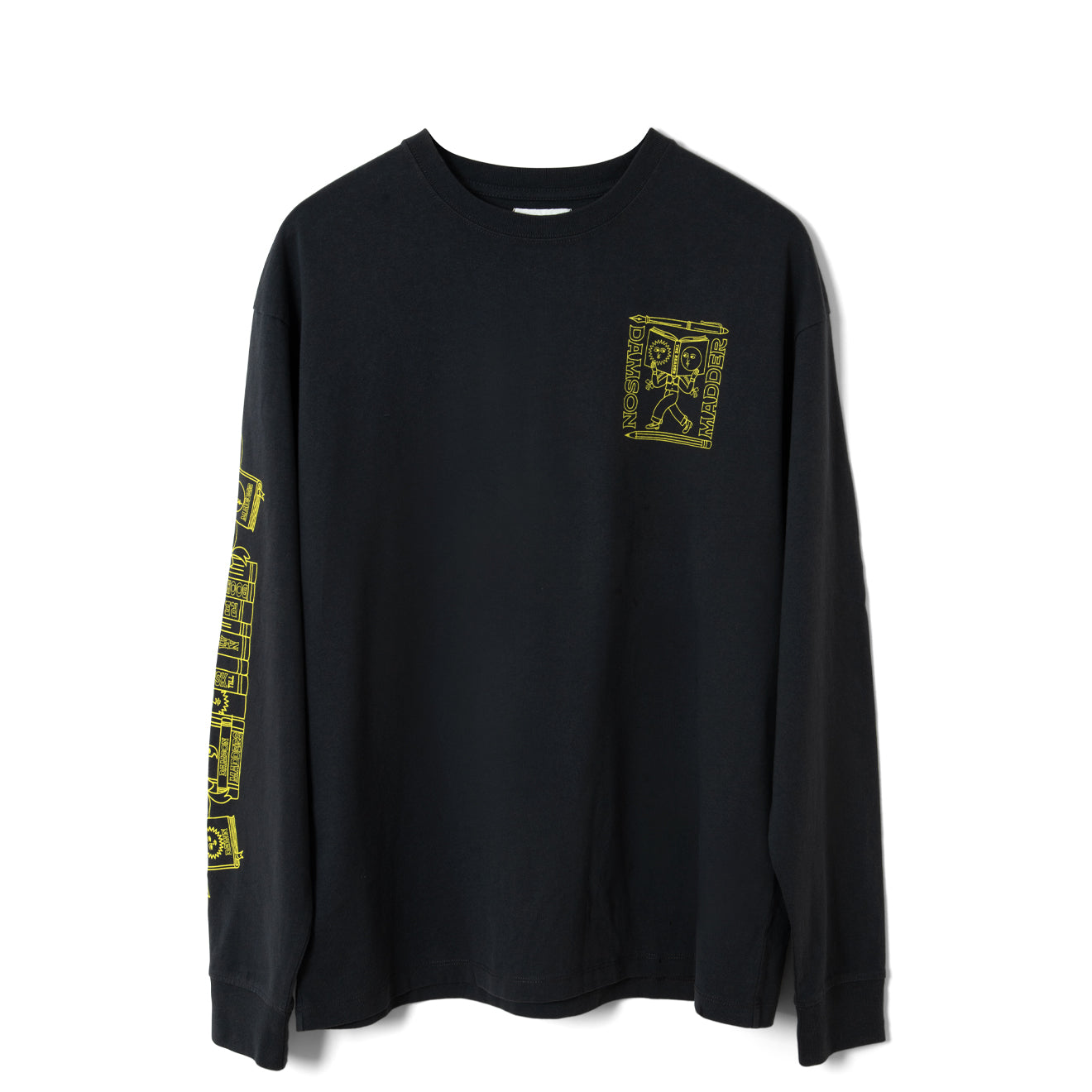 Damson Madder The Reader L/S Tee Charcoal