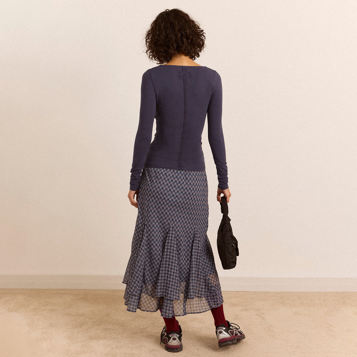 Damson Madder Trixie L/S Top Grey Blue