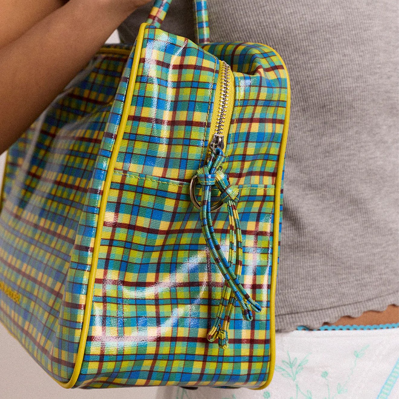 Damson Madder Truro Coated Holdall Zesty Check