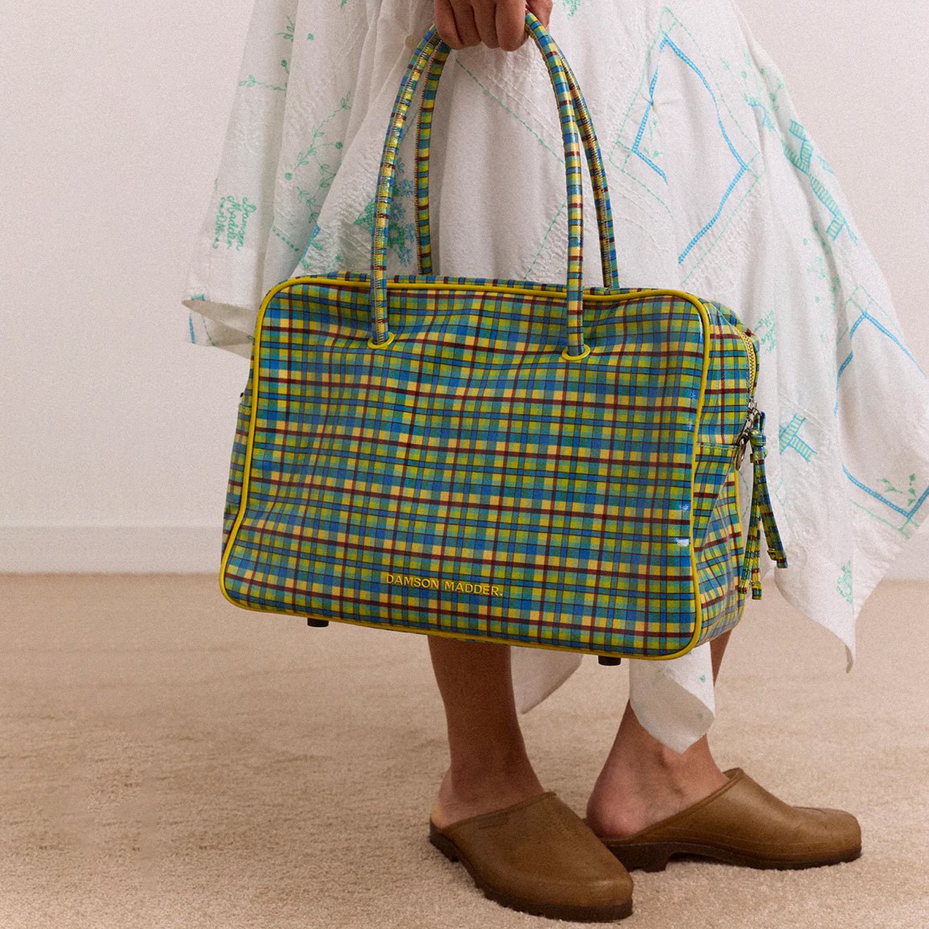 Damson Madder Truro Coated Holdall Zesty Check
