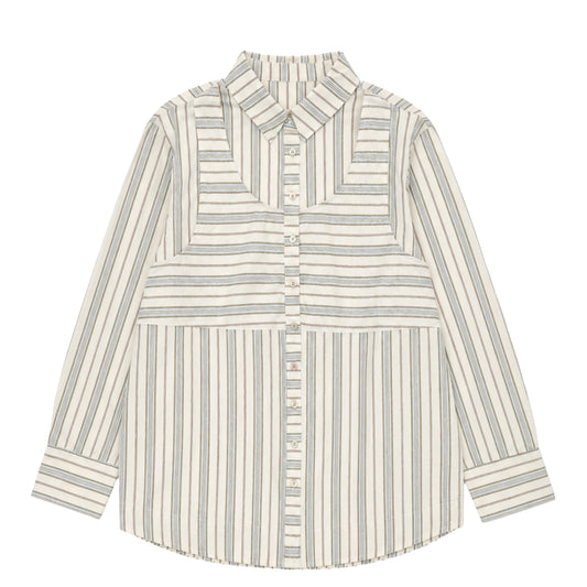 Damson Madder Valeria Double Layer Shirt Caraway Stripe Multi