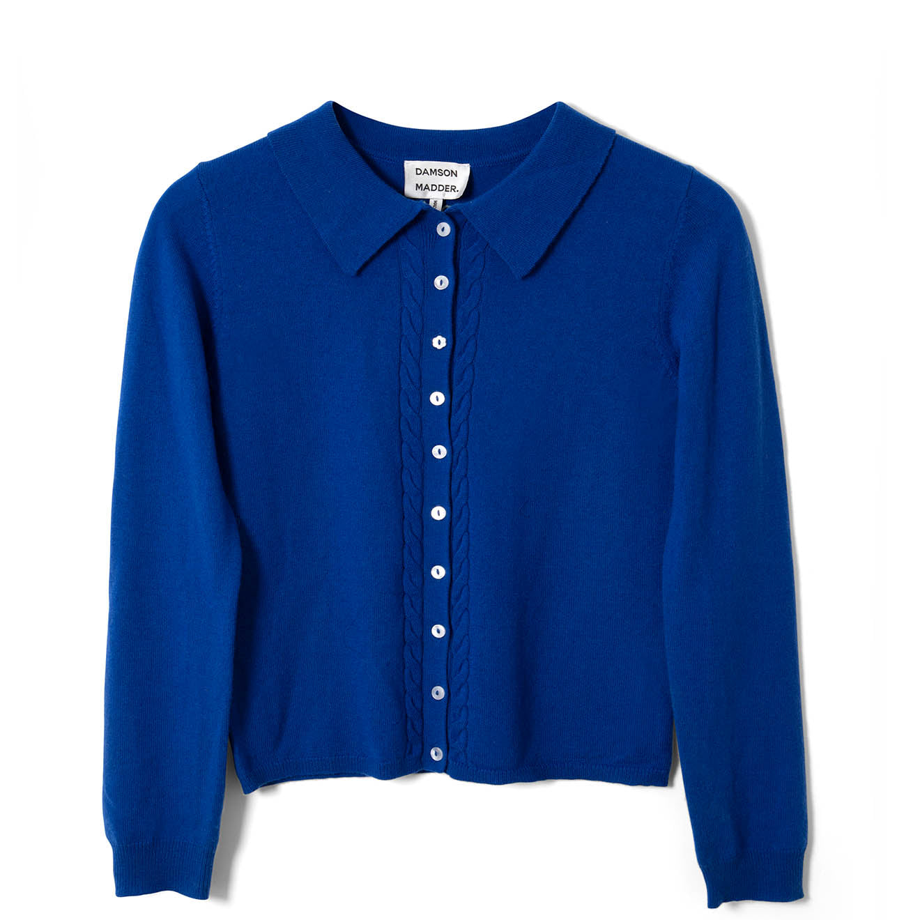 Damson Madder Voula Fine Gauge Cardigan Blue - pam pam 
