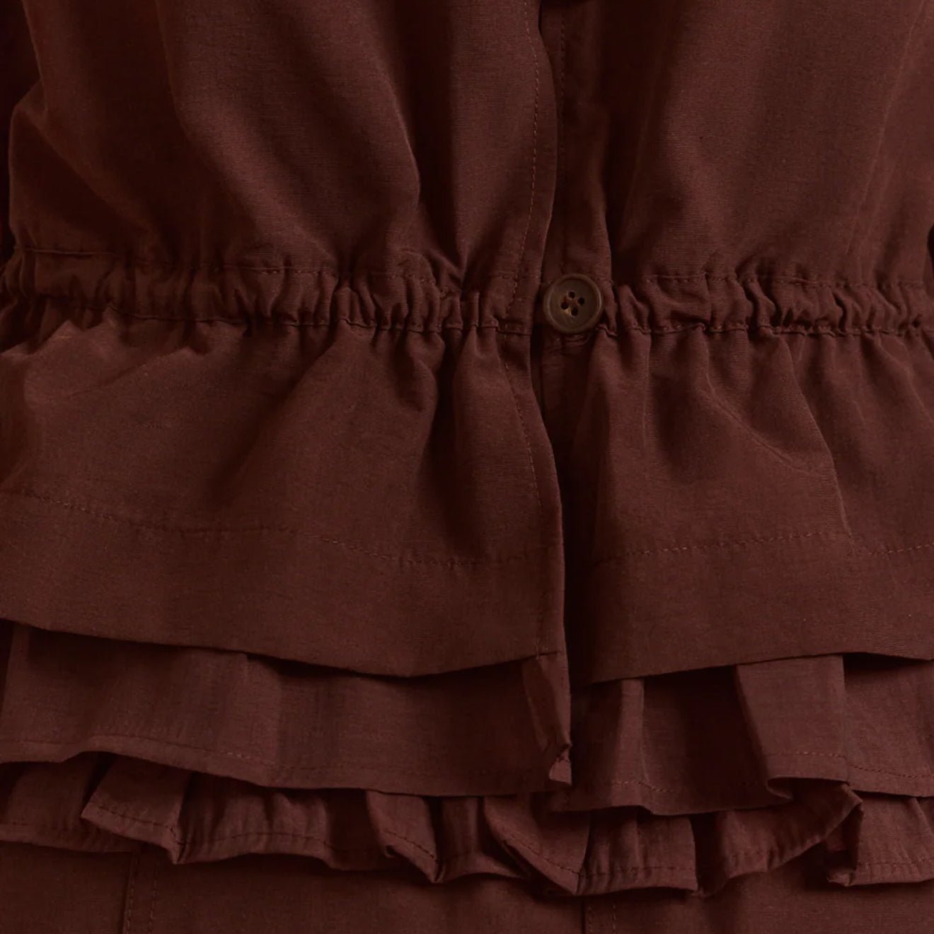 Damson Madder Womens Ailani Sheer Panel Blouse Choc