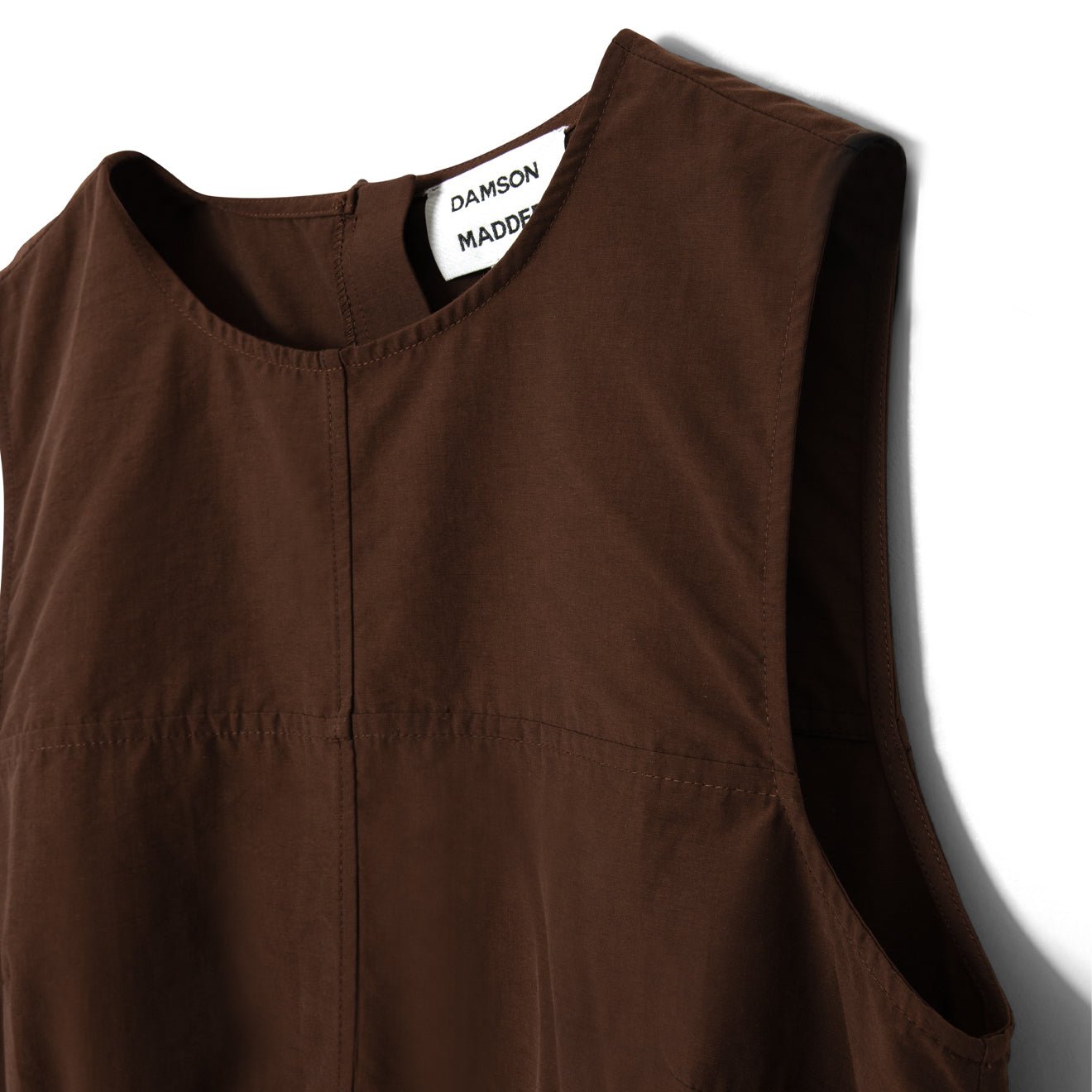 Damson Madder Womens Ailani Sheer Panel Blouse Choc