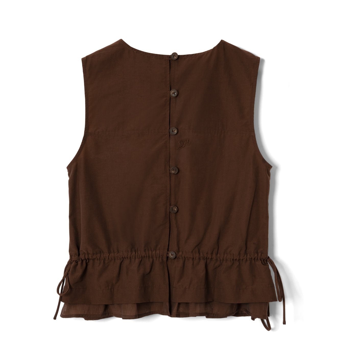 Damson Madder Womens Ailani Sheer Panel Blouse Choc
