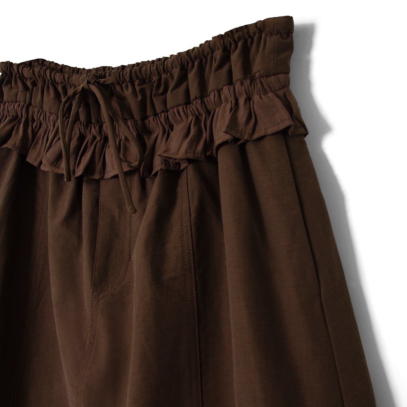Damson Madder Womens Amber Panel Midi Skirt Choc