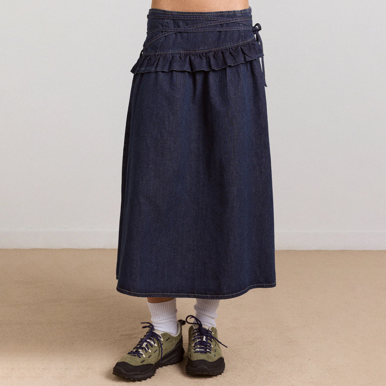 Damson Madder Womens Bellamie Skirt Dark Indigo - pam pam 