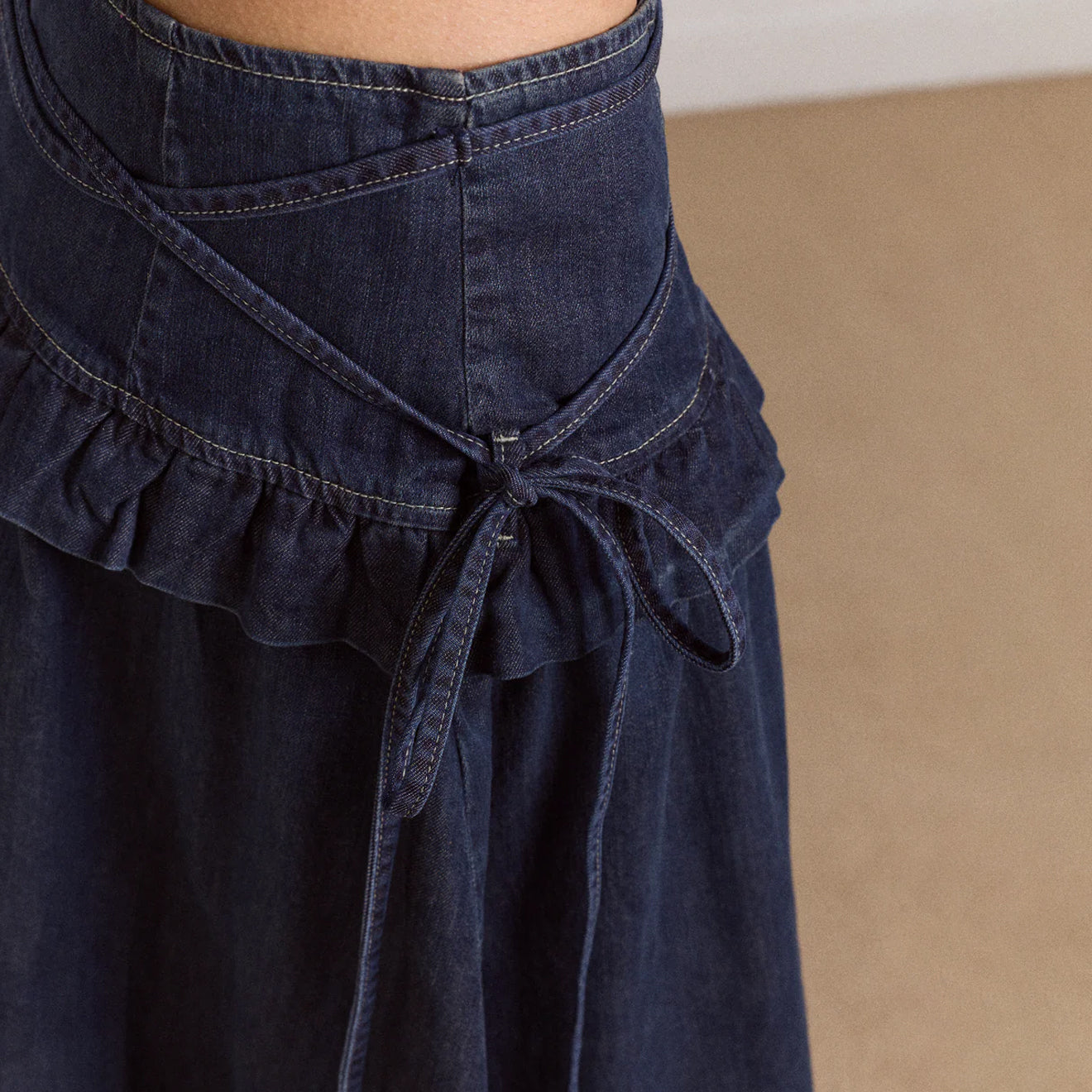 Damson Madder Womens Bellamie Skirt Dark Indigo - pam pam 