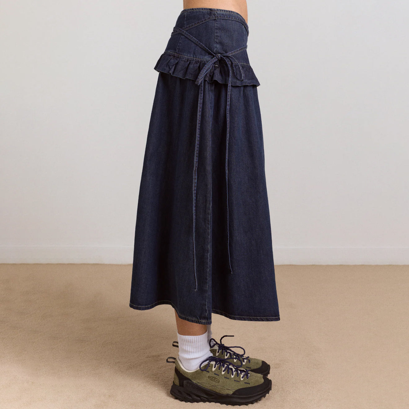 Damson Madder Womens Bellamie Skirt Dark Indigo - pam pam 
