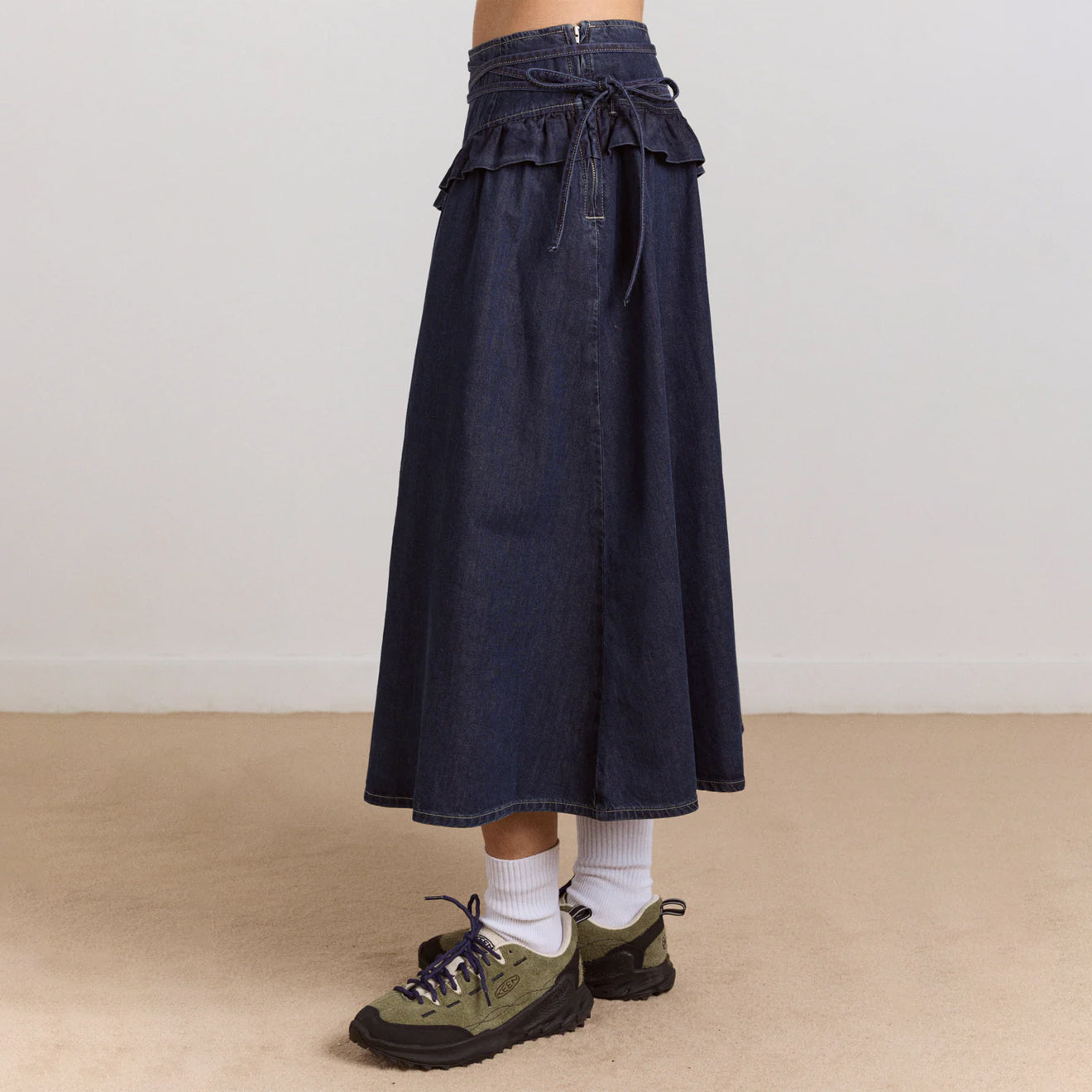 Damson Madder Womens Bellamie Skirt Dark Indigo - pam pam 
