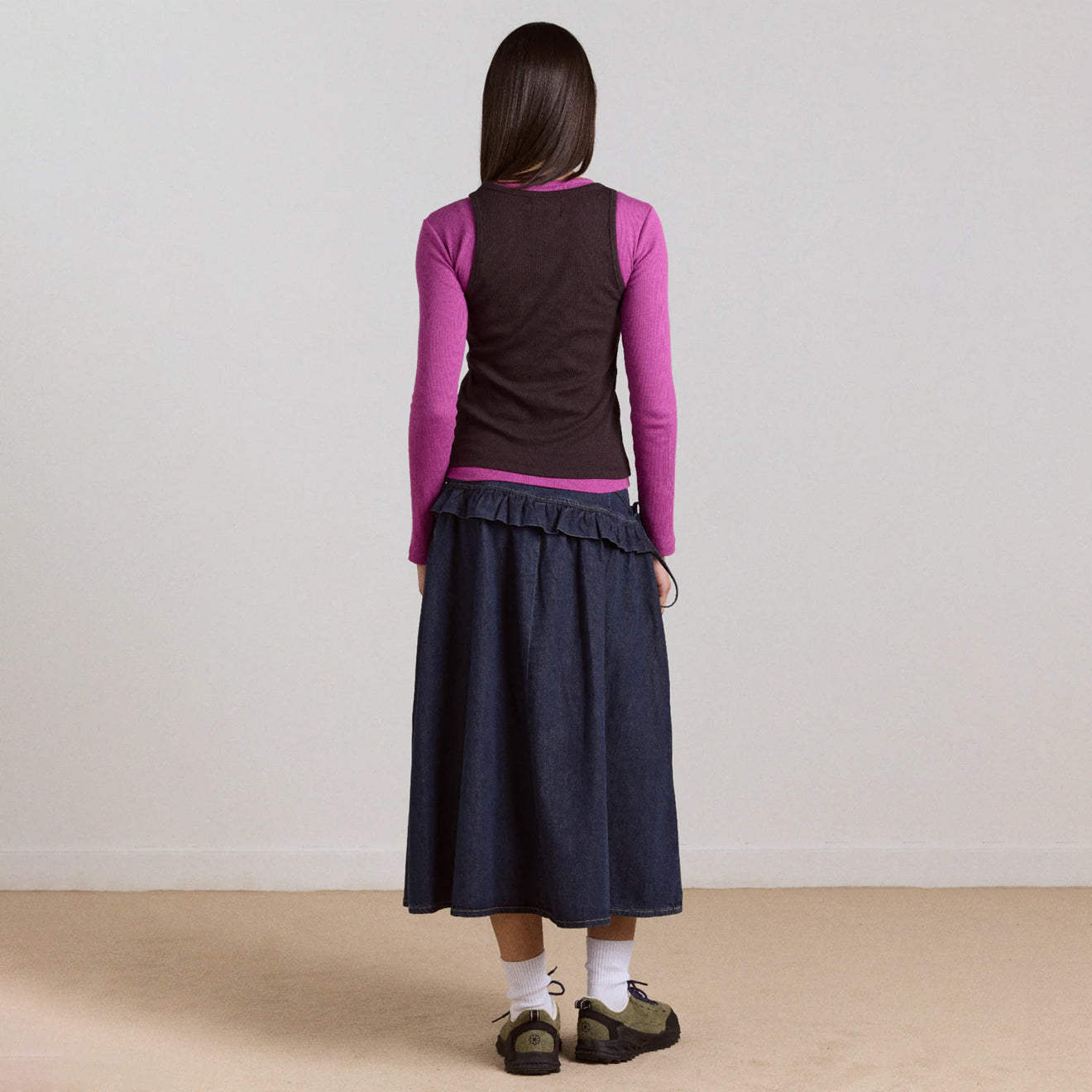 Damson Madder Womens Bellamie Skirt Dark Indigo - pam pam 