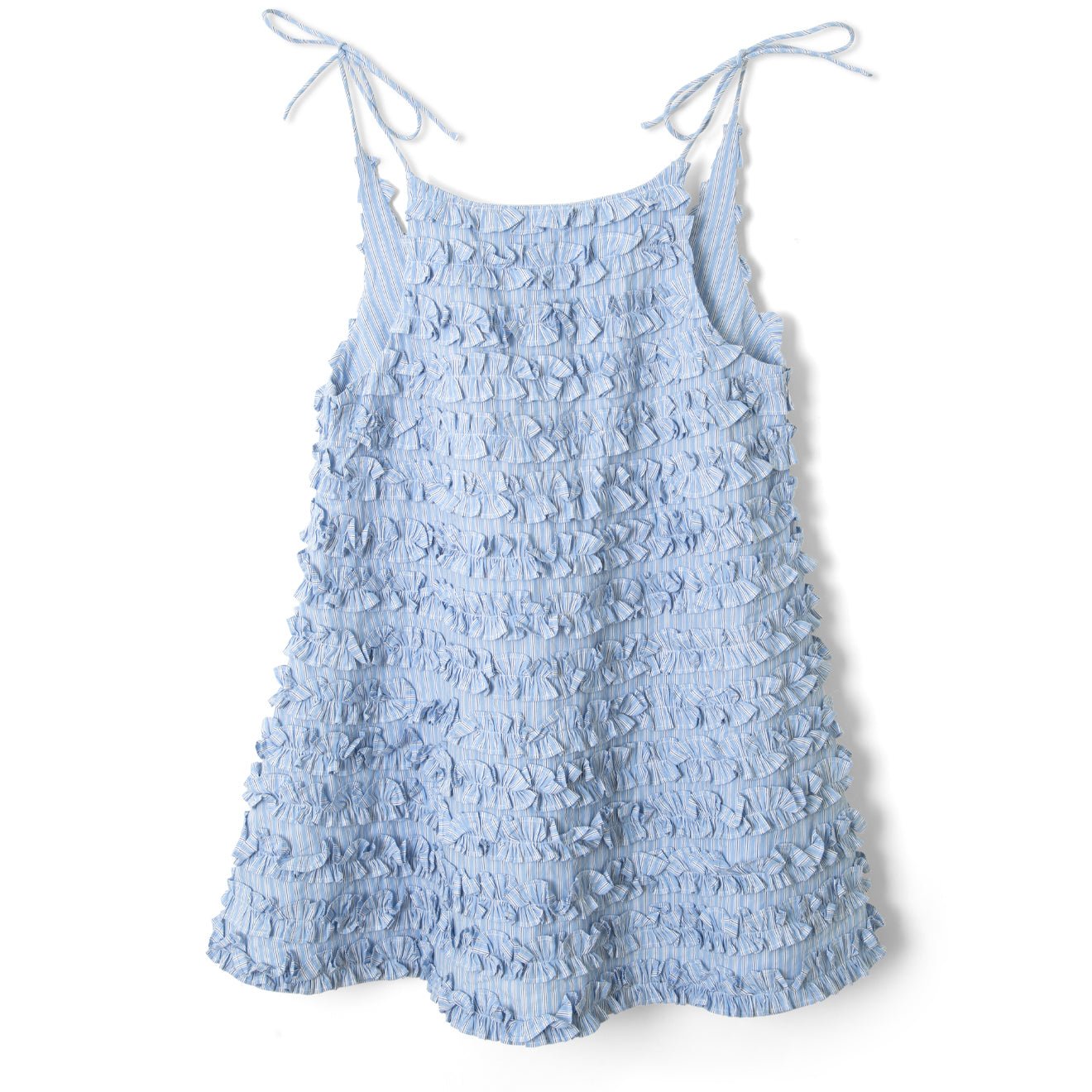 Damson Madder Womens Leili Ruffle Mini Dress Mini Business Stripe