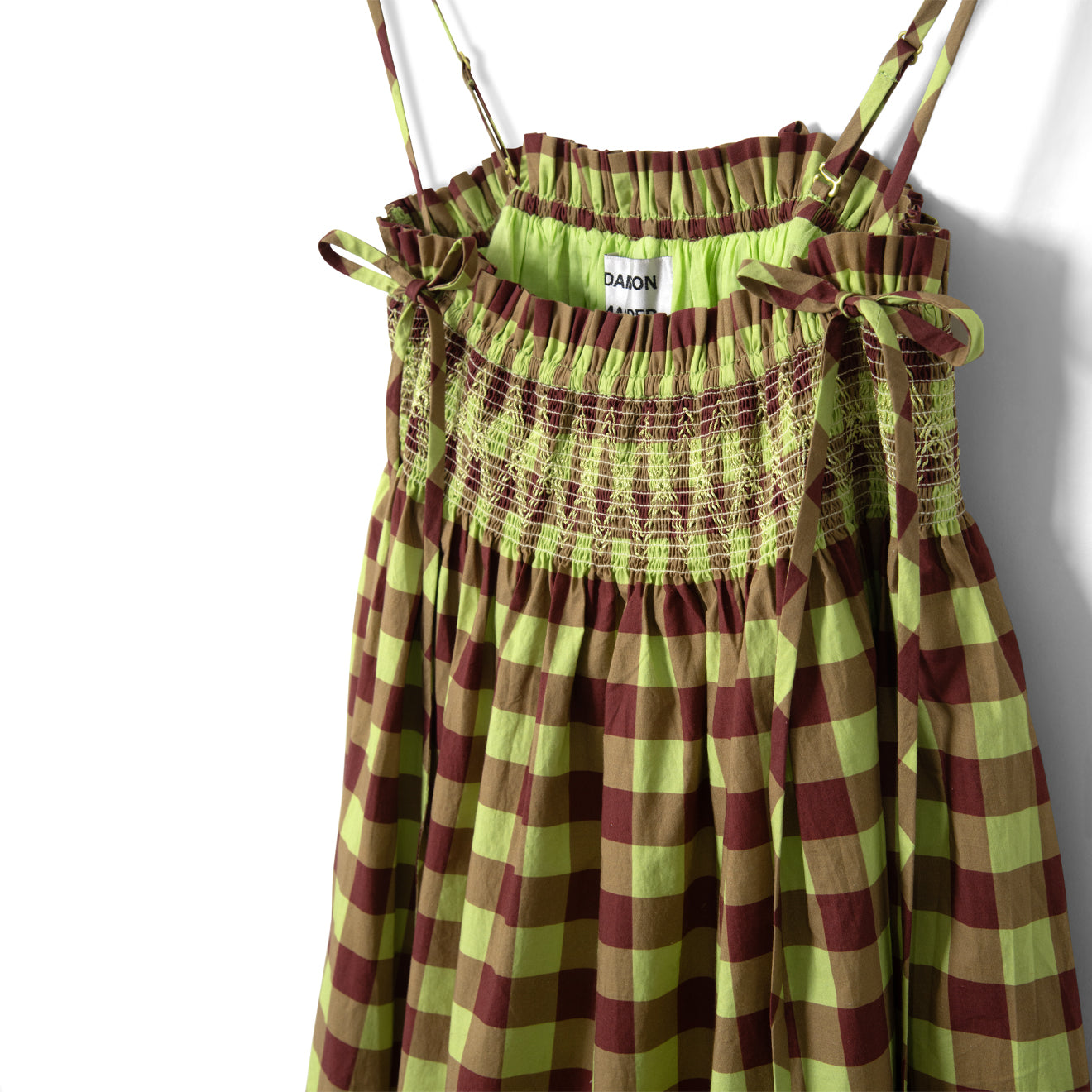 Damson Madder Womens Lilo Mini Dress Swirl Print - pam pam 