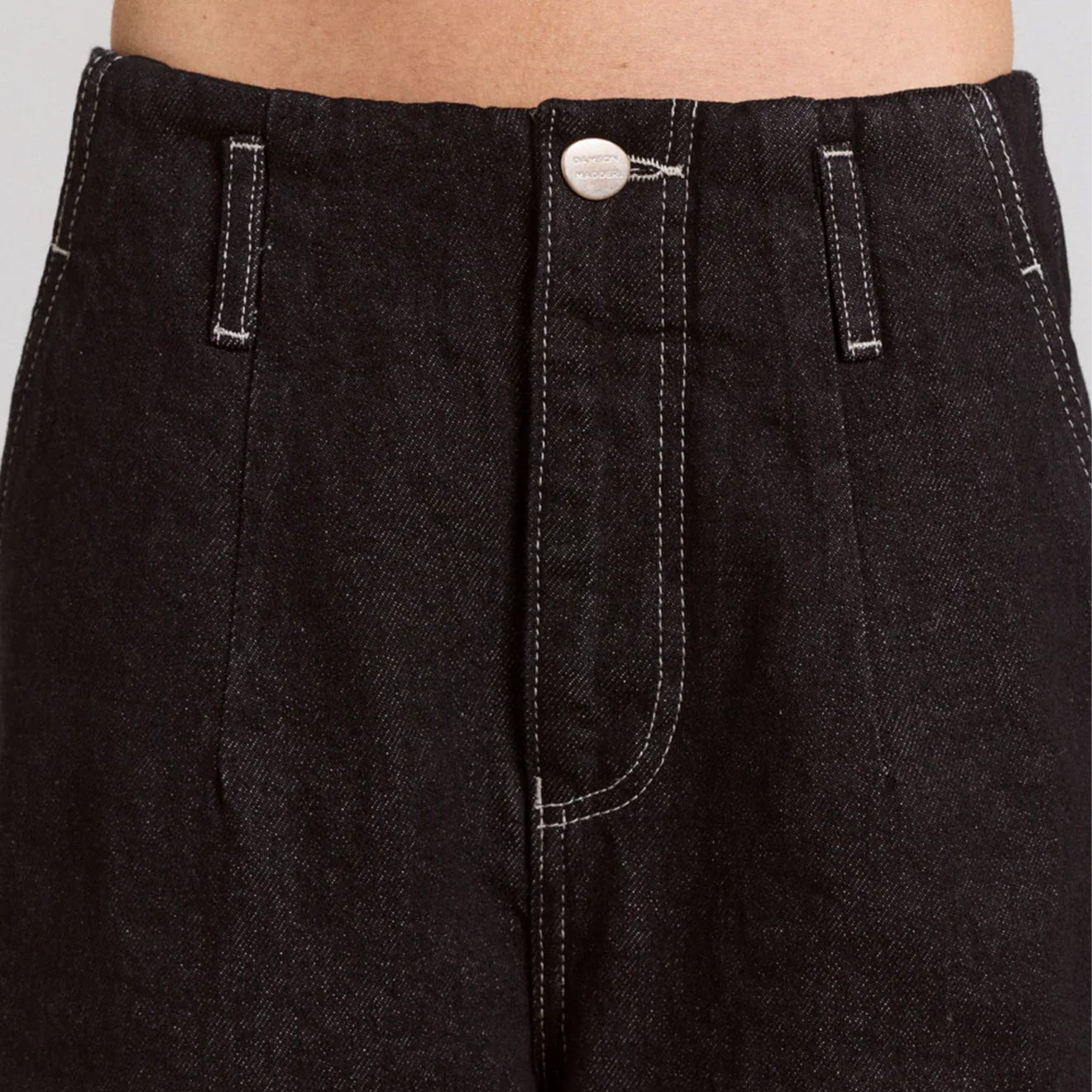 Damson Madder Womens Loose Fit Pascal Jeans Black Wash - pam pam 