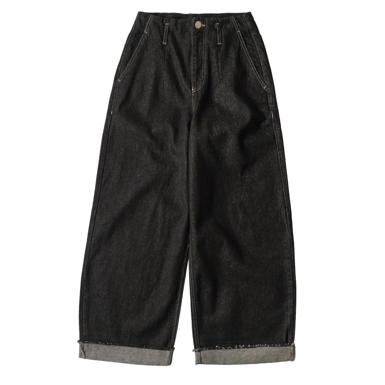 Damson Madder Womens Loose Fit Pascal Jeans Black Wash - pam pam 