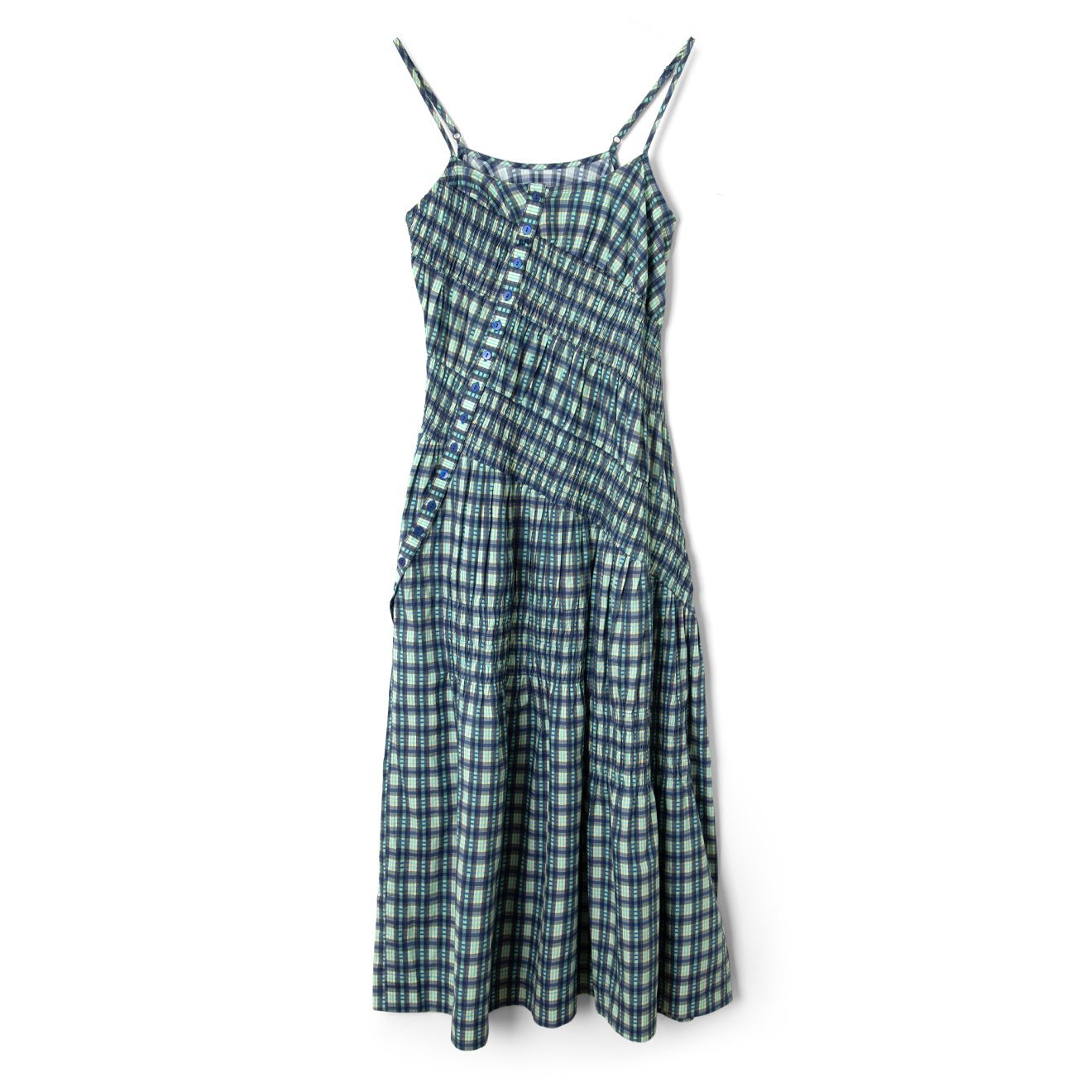 Damson Madder Womens Lyra Midi Dress Tomboy Check