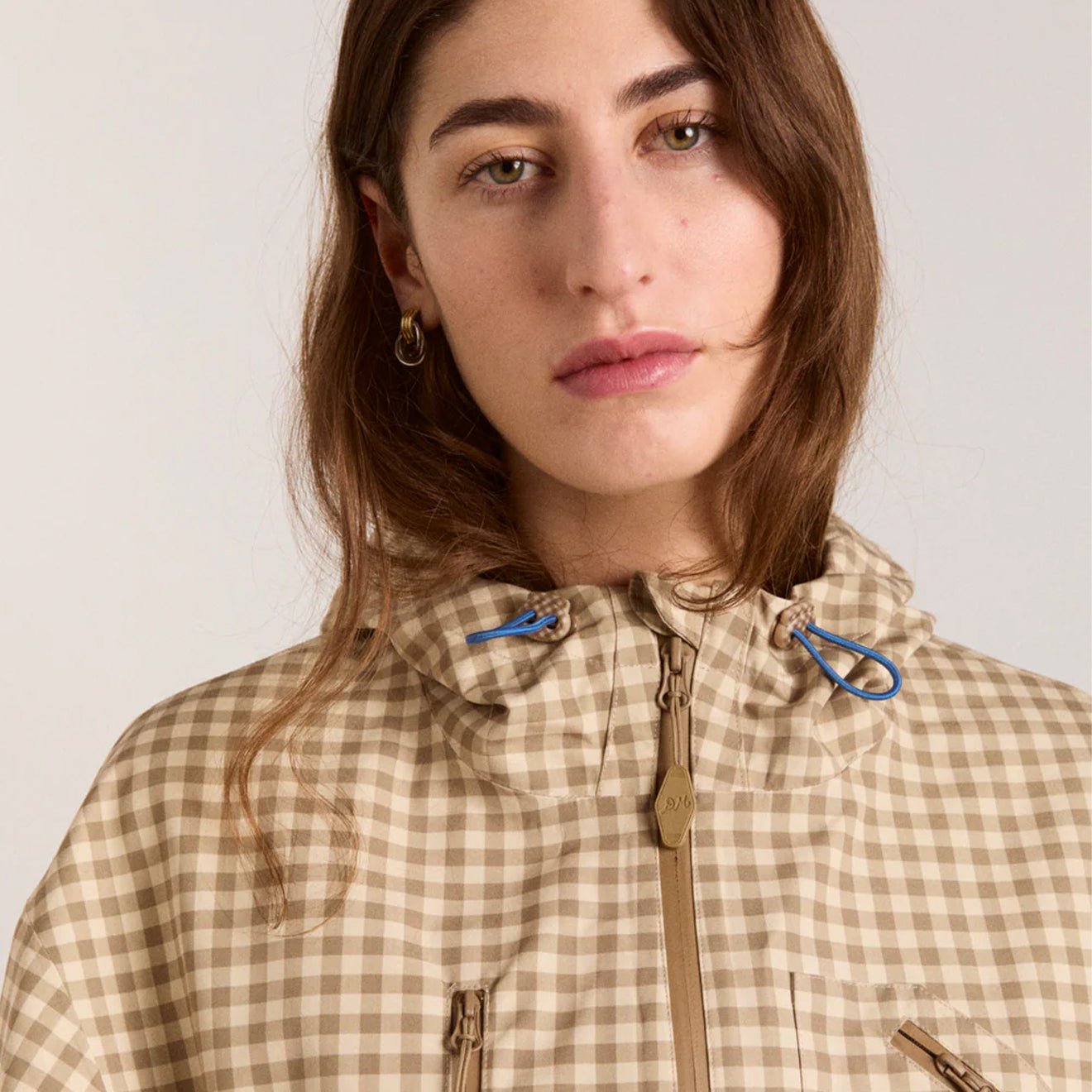 Damson Madder Womens Matilda Raincoat Gingham - pam pam 