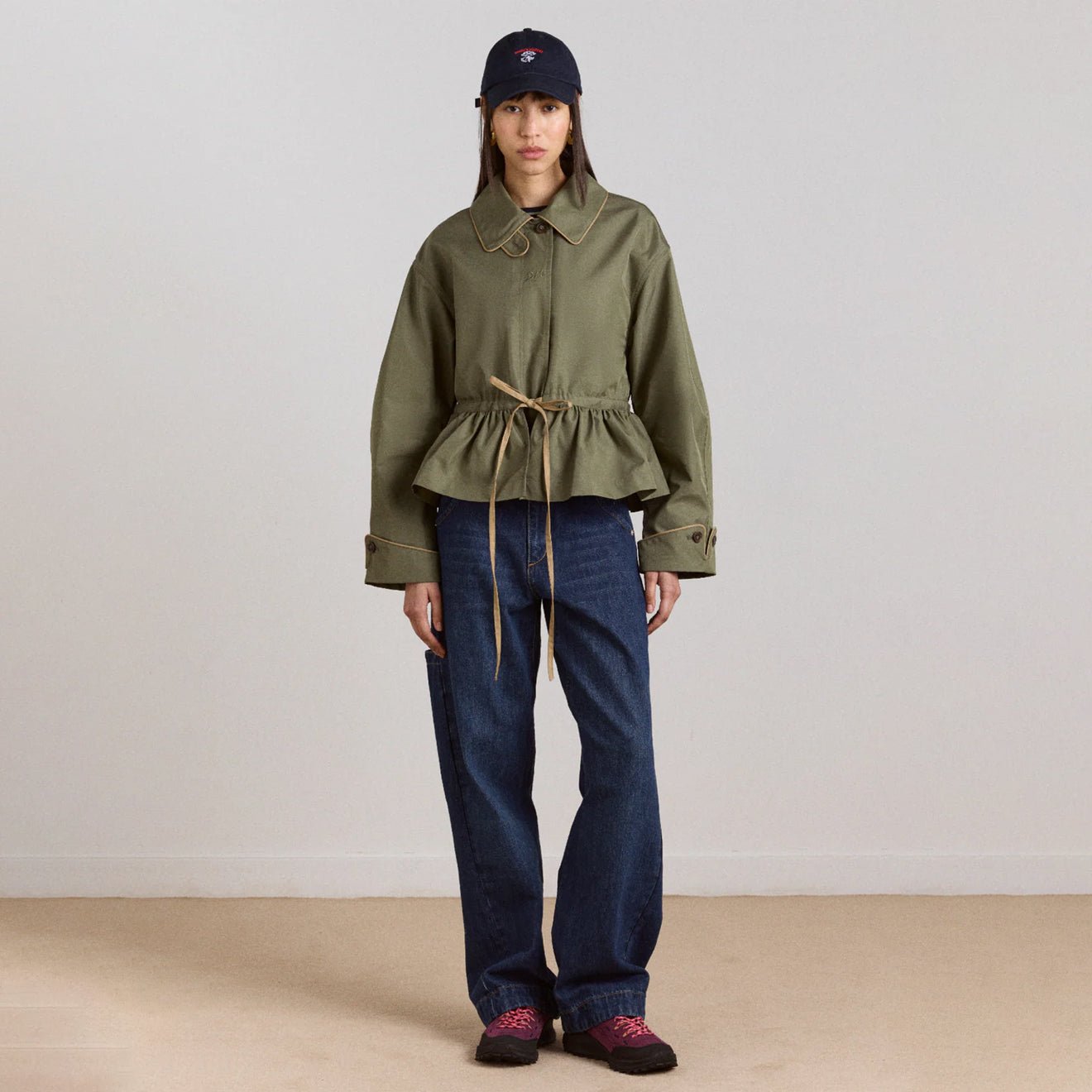 Damson Madder Womens Multi-Wear Myrtle Trench Khaki - pam pam 