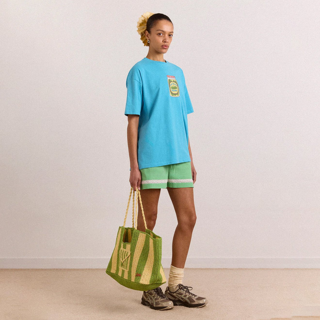 Damson Madder Womens Snack Plate Graphic Tee Blue